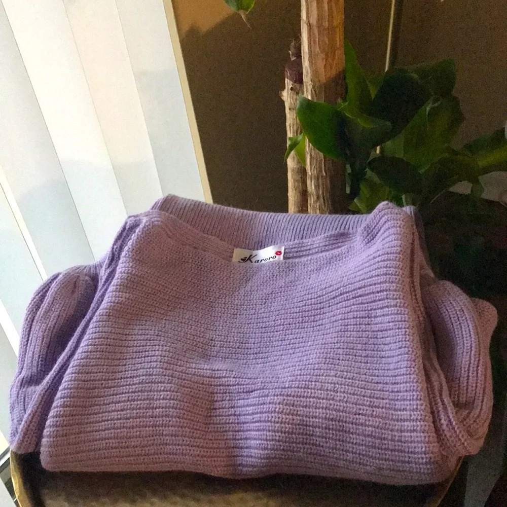 Lantern Sleeve Sweater Dress - Picture 3 of 10